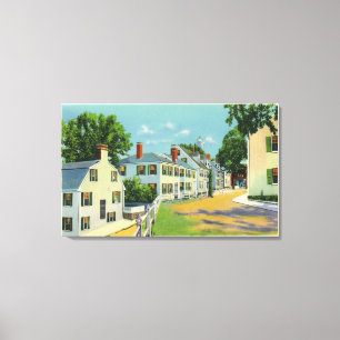 Leyden Street View, First Street in New England Canvas Print