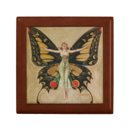 Leyendecker Butterfly Girl Vintage Art Deco Gift Box