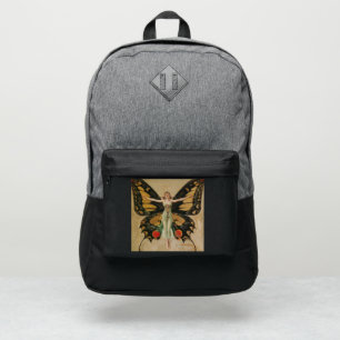 Leyendecker Butterfly Girl Vintage Art Deco Port Authority® Backpack