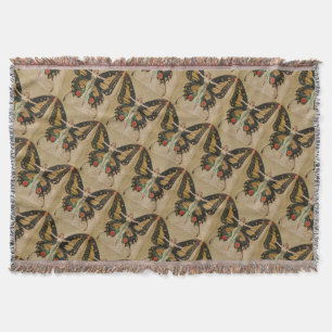 Leyendecker Butterfly Girl Vintage Art Deco Throw Blanket