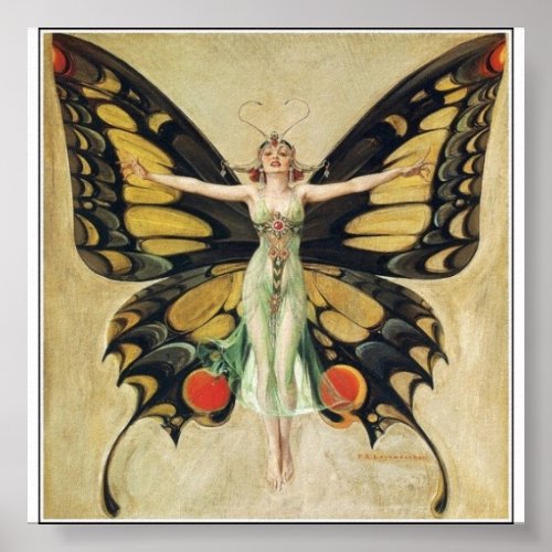 Leyendecker _ Butterfly Woman Poster