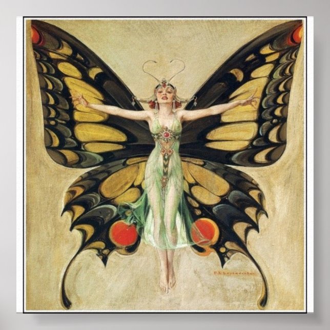 Leyendecker - Butterfly Woman Poster (Front)