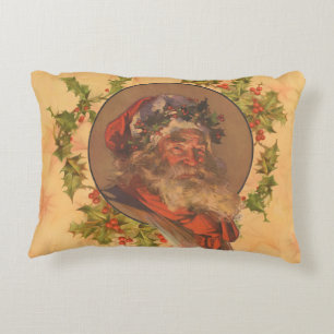 Leyendecker Father Christmas Antique Victorian Accent Pillow