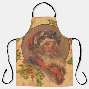 Leyendecker Father Christmas Antique Victorian Apron