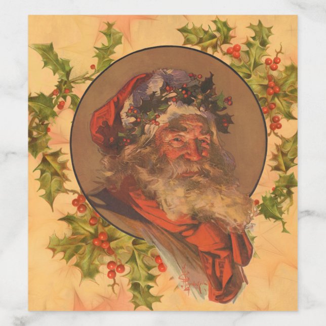 Leyendecker Father Christmas Antique Victorian Envelope Liner (Design)