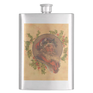 Leyendecker Father Christmas Antique Victorian Flask