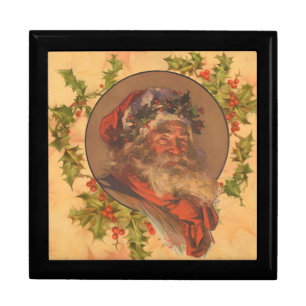 Leyendecker Father Christmas Antique Victorian Gift Box