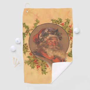 Leyendecker Father Christmas Antique Victorian Golf Towel
