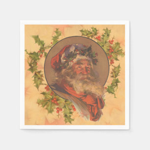Leyendecker Father Christmas Antique Victorian Napkins