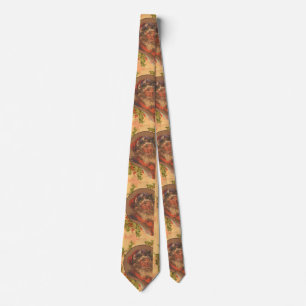Leyendecker Father Christmas Antique Victorian Neck Tie