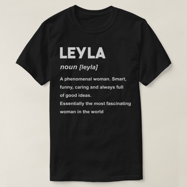 Leyla Name  T-Shirt (Design Front)