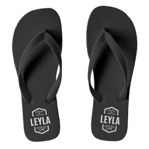 Leyla Personalized Name Birthday Flip Flops