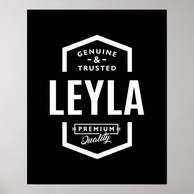 Leyla Personalized Name Birthday Poster (Front)