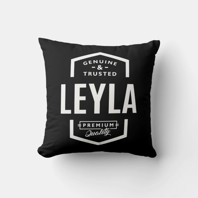 Leyla Personalized Name Birthday Throw Pillow (Front)