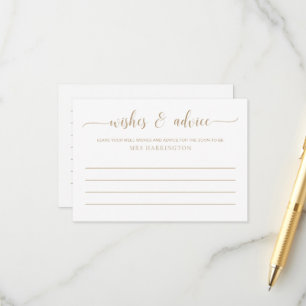 Leyton Gold Wishes and Advice Enclosure Card