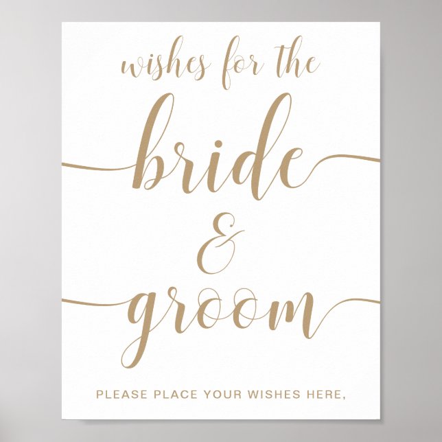 Leyton Gold Wishes For The Bride and Groom Poster (Front)