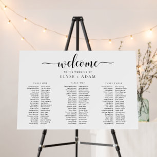 Leyton Minimal 3 Banquet Table Plan Foam Board