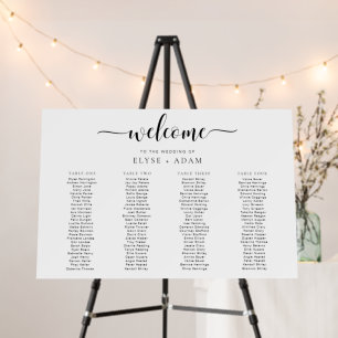 Leyton Minimal 4 Banquet Table Plan Foam Board