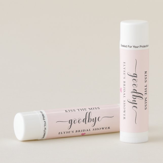Leyton Minimal Pink Kiss The Miss Goodbye Lip Balm (Front)