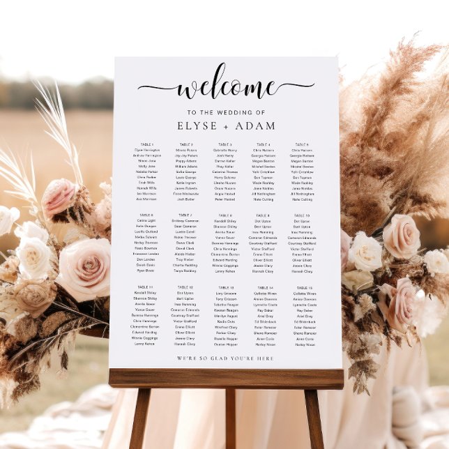 Leyton Modern Minimal 15 Table Seating Poster (Creator Uploaded)