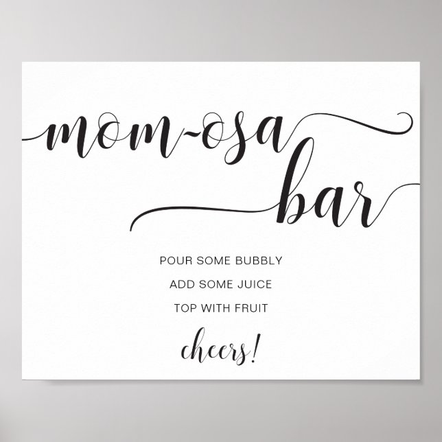 Leyton Modern Minimal Momosa Bar Sign (Front)
