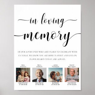 Leyton Photo In Loving Memory Wedding Poster