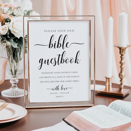 Leyton Sign Our Bible Wedding Guestbook