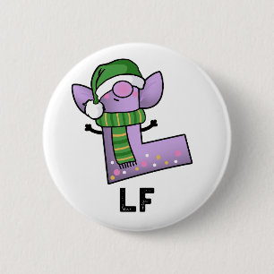 Lf Funny Letter L Pun  Button