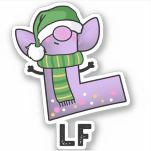 Lf Funny Letter L Pun Sticker