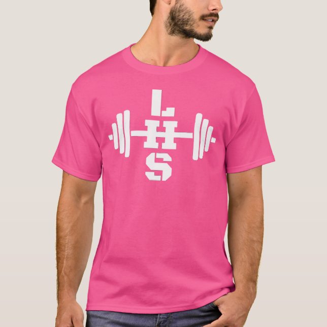 Lft Hvy Sht Lift Heavy Weightlifting Lhs Barbell L T-Shirt (Front)