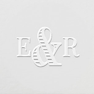 LG Ampersand #5 Couple Wedding 2 Initial Monogram Embosser
