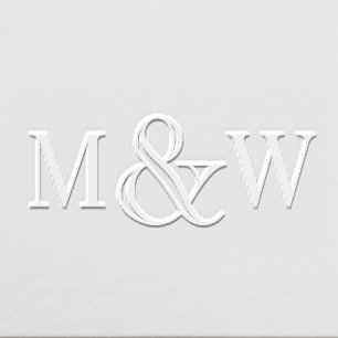 LG Ampersand Couple Wedding 2 Initial Monogram VCA Embosser