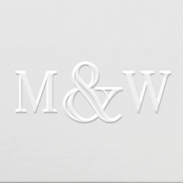 LG Ampersand Couple Wedding 2 Initial Monogram VCA Embosser (Design)