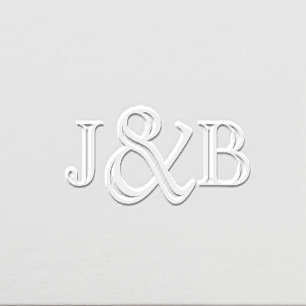 Lg Ampersand Couple Wedding 2 Initial Monogram VCA Embosser