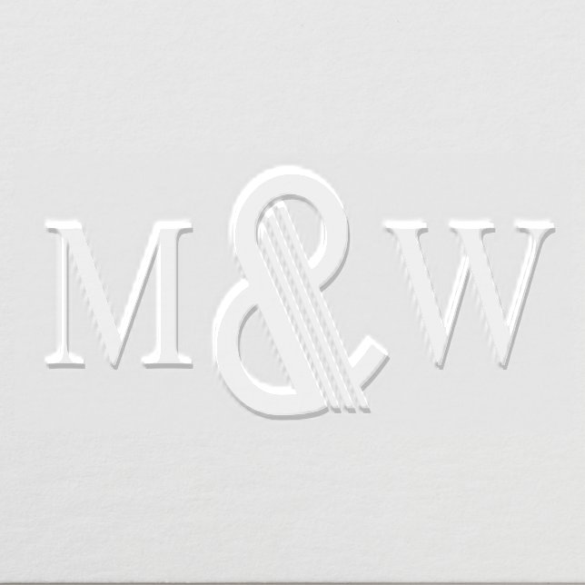 LG Art Deco Ampersand Couple 2 Initial Monogrm VCA Embosser (Design)