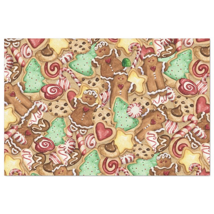 Lg. Christmas Cookie Gift Wrap Tissue Tissue Paper Zazzle