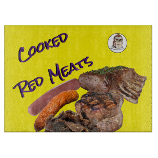 Lg. Cooked Red Meat Glass Cutting Board