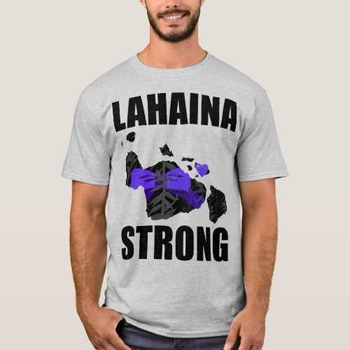 LG LAHAINA STRONG TI LEAF IN MEMORY OF Purple Ribn T_Shirt
