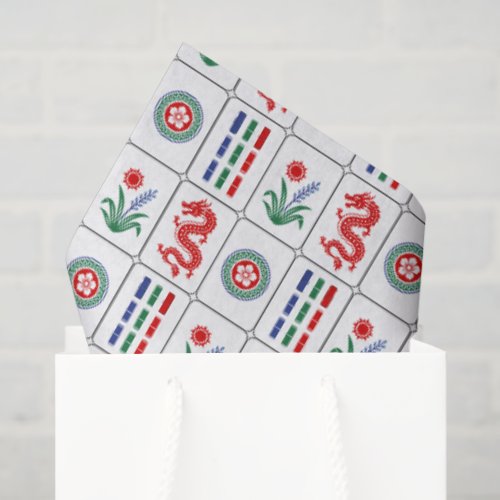 LG Mahjong Tiles #4 Red Green Blue White Tissue Paper