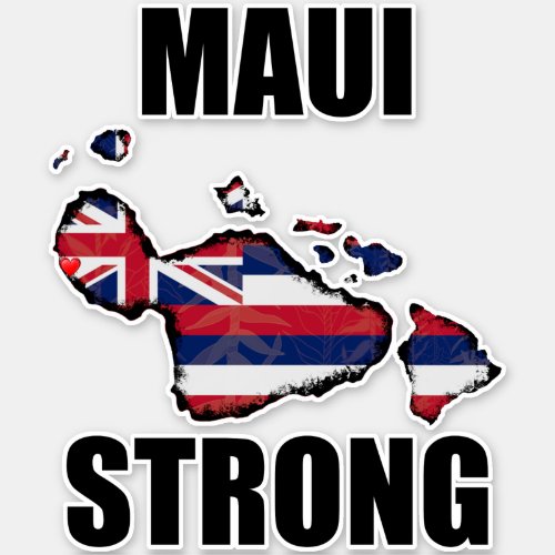LG MAUI STRONG HI Flag ISLANDS TI LEAF Sticker