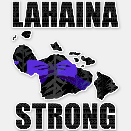 LG TRIBAL LAHAINA STRONG ISLANDS TI LEAF STICKER