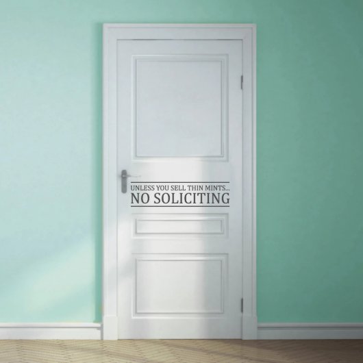 Lg Unless You Sell Thin Mints No Soliciting Decal (Large)