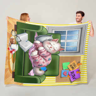 LG WE LOVE YOU Kitten  FLEECE BLANKET