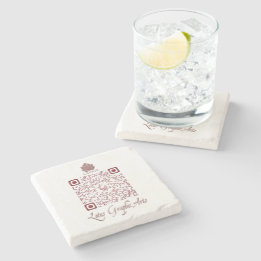LGA QRcode  Stone Coaster