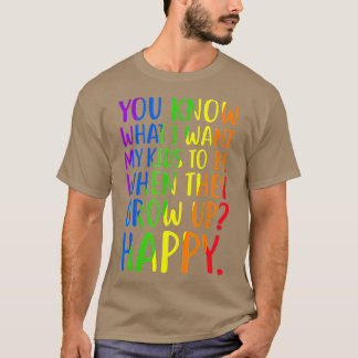 LGB Awareness Parents Mom Dad Gay Pride Rainbow T-Shirt