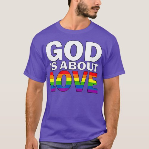 LGB Christian Gay Pride Ally Support Love  T_Shirt