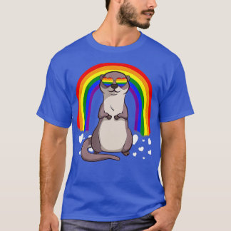 LGB Otter Gay Pride Rainbow LGBQ Cute Gift T-Shirt