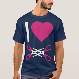 LGB Pride Lesbian I Love o Scissor Funny Gift T-Shirt