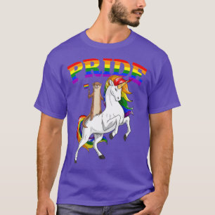 LGB Sea Otter Unicorn Gay Pride Rainbow LGBQ Cute  T-Shirt