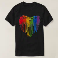 LGB Skulls Heart Love Sugar Skull Rainbow LGB Prid T-Shirt